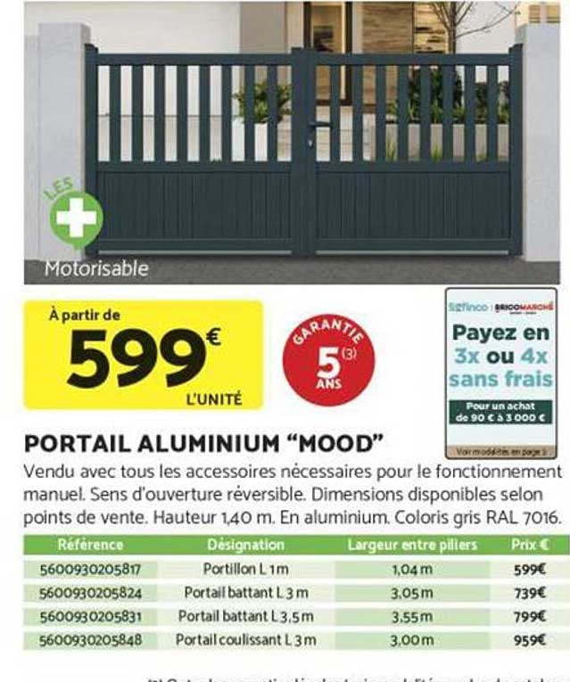 PORTAIL ALUMINIUM "MOOD"