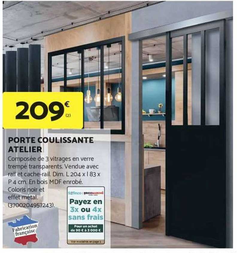 PORTE COULISSANTE ATELIER