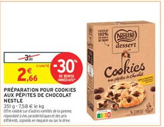 PRÉPARATION POUR COOKIES AUX PÉPITES DE CHOCOLAT NESTLE