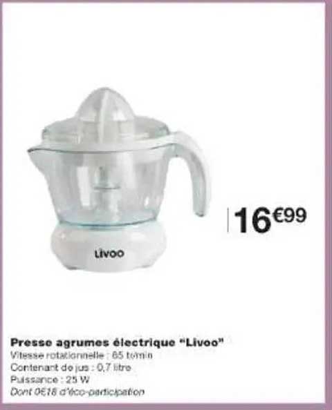 Presse agrumes électrique "Livoo"
