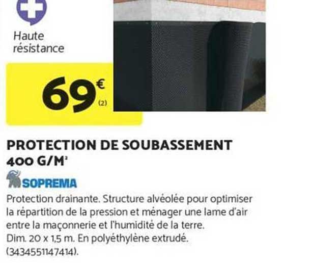 PROTECTION DE SOUBASSEMENT 400 G/M²