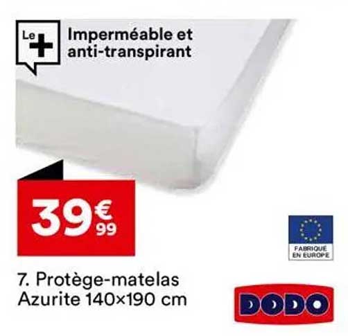Protège-matelas Azurite 140x190 cm