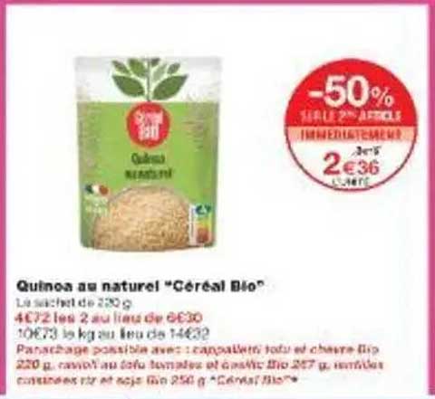 Quinoa au naturel "Céréal Bio"