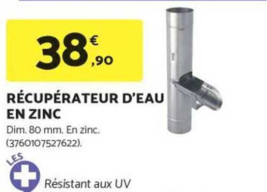 RÉCUPÉRATEUR D’EAU EN ZINC