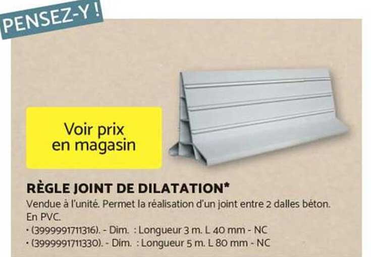 RÈGLE JOINT DE DILATATION