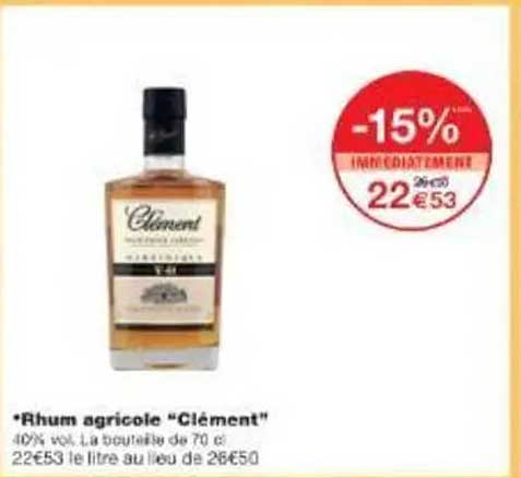 Rhum agricole "Clément"