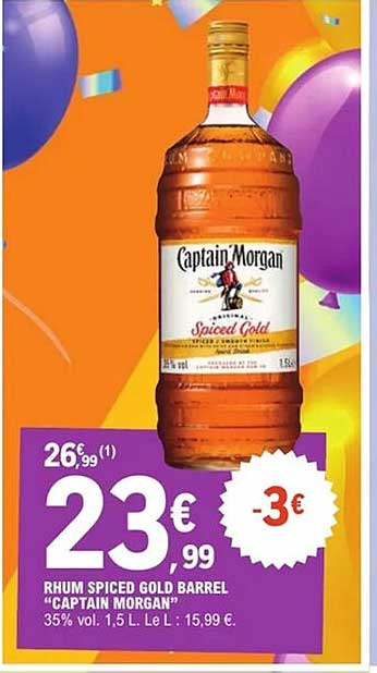 RHUM SPICED GOLD BARREL "CAPTAIN MORGAN"