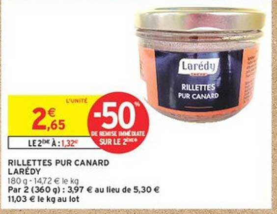 RILLETTES PUR CANARD LARÉDY