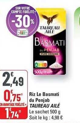 Riz Le Basmati du Penjab TAUREAU AILÉ