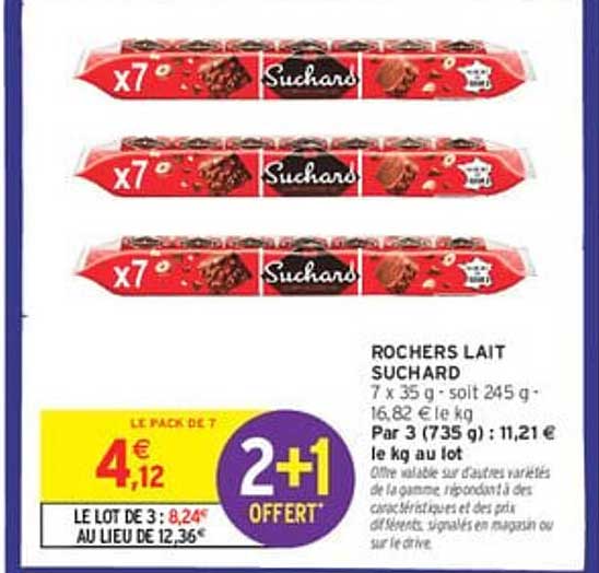 ROCHERS LAIT SUCHARD