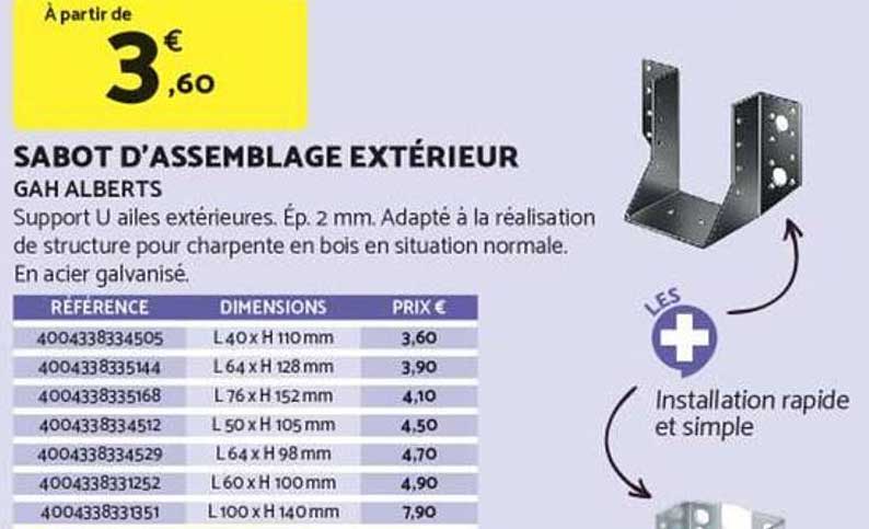 SABOT D’ASSEMBLAGE EXTÉRIEUR