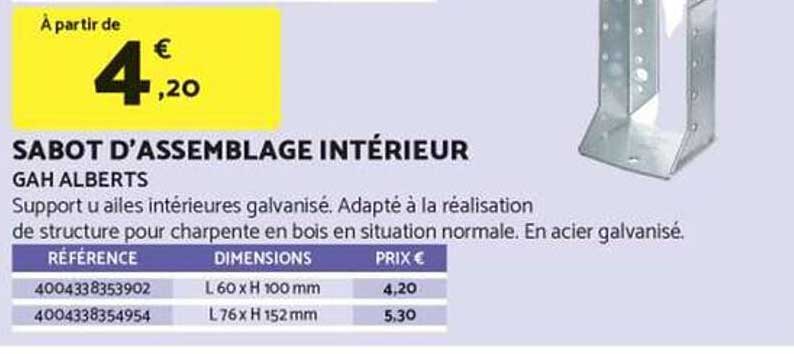 SABOT D'ASSEMBLAGE INTÉRIEUR