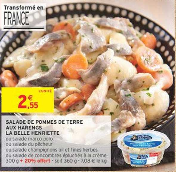 SALADE DE POMMES DE TERRE AUX HARENGS LA BELLE HENRIETTE