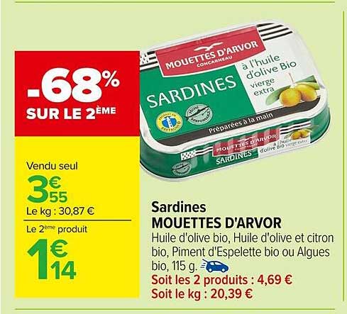 Sardines MOURETTES D’ARVOR