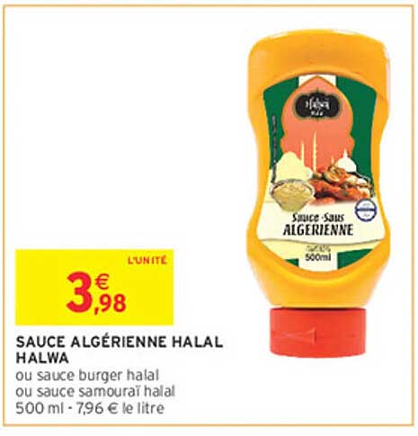 SAUCE ALGÉRIENNE HALAL HALWA
