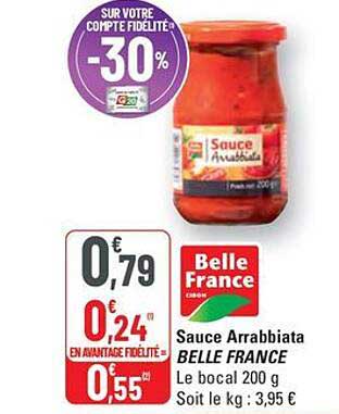 Sauce Arrabbiata BELLE FRANCE