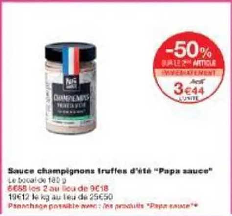 Sauce champignons truffes d'été "Papa sauce"