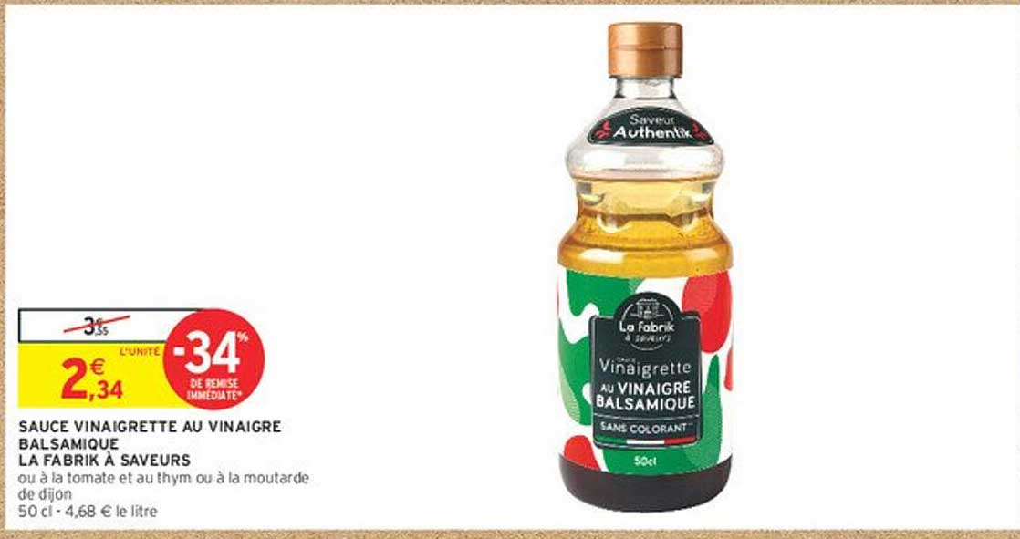 Sauce Vinaigrette au Vinaigre Balsamique