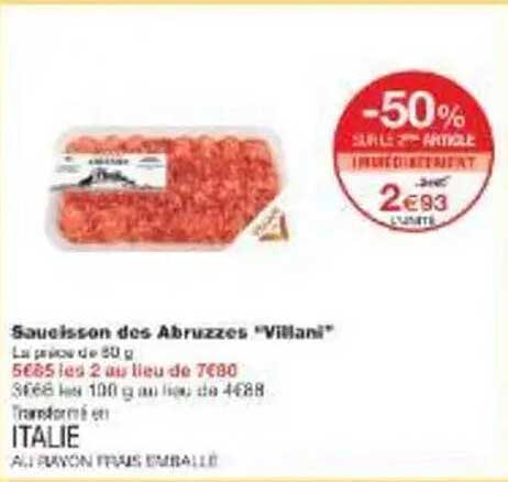 Saucisson des Abruzzes "Villani"