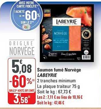 Saumon fumé Norvège LABEYRIE