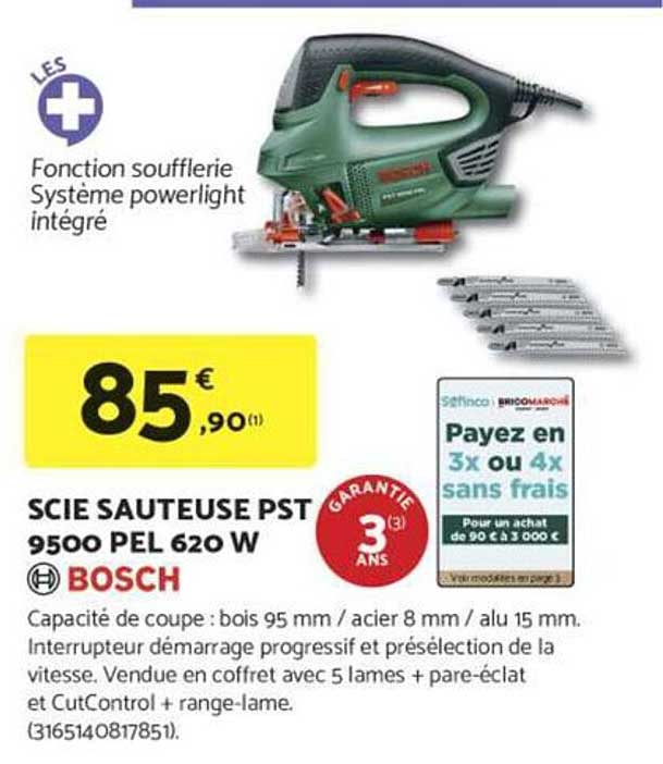SCIE SAUTEUSE PST 9500 PEL 620 W