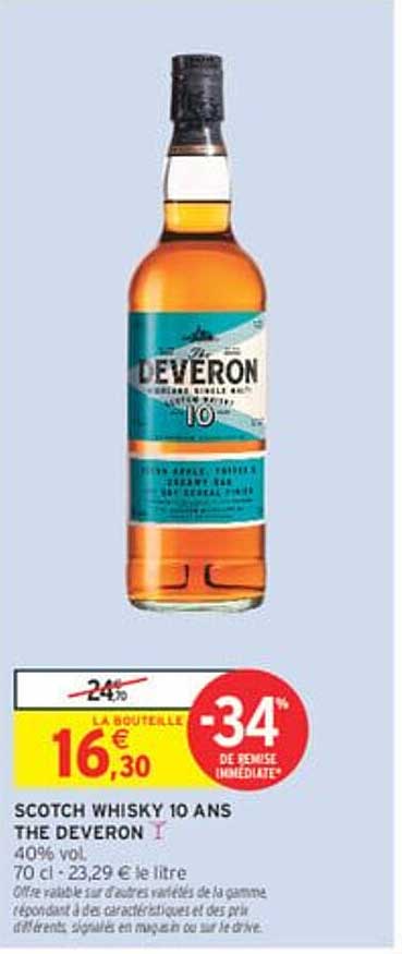 SCOTCH WHISKY 10 ANS THE DEVERON