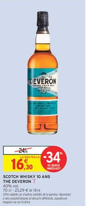 SCOTCH WHISKY 10 ANS THE DEVERON