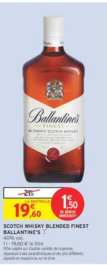 SCOTCH WHISKY BLENDED FINE BALLANTINE'S 40% VOL.