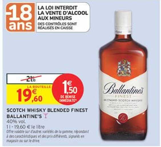 SCOTCH WHISKY BLENDED FINEST BALLANTINE'S