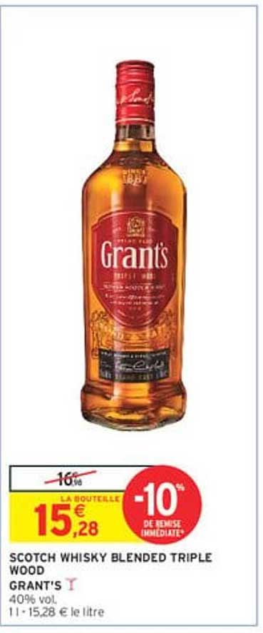 SCOTCH WHISKY BLENDED TRIPLE WOOD