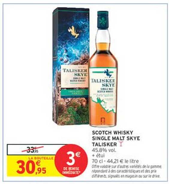 SCOTCH WHISKY SINGLE MALT SKYE TALISKER