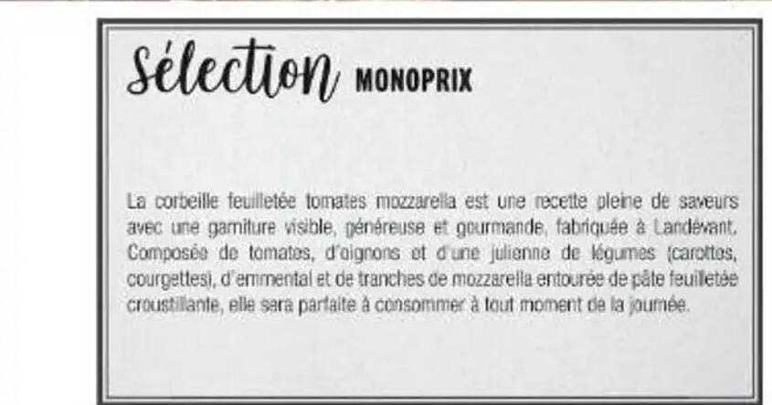 sélection MONOPRIX