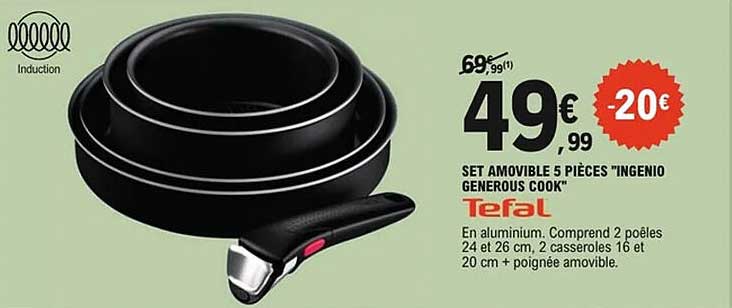 SET AMOVIBLE 5 PIÈCES "INGENIO GENEROUS COOK"