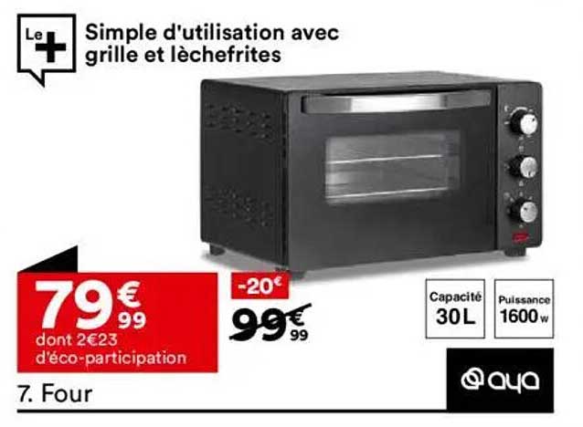 Simple d'utilisation avec grille et lèchefrites
