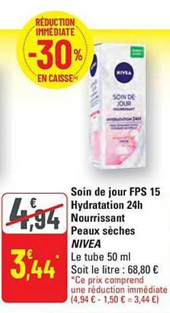 Soin de jour FPS 15 Hydratation 24h Nourrissant Peaux sèches NIVEA