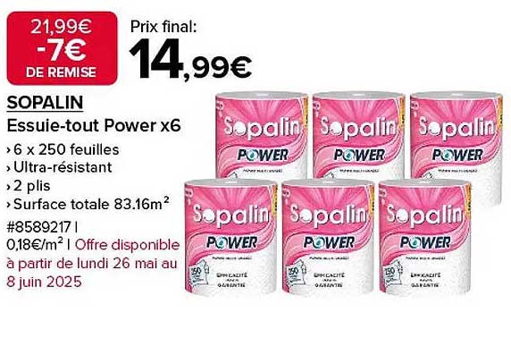 SOPALIN Essuie-tout Power x6