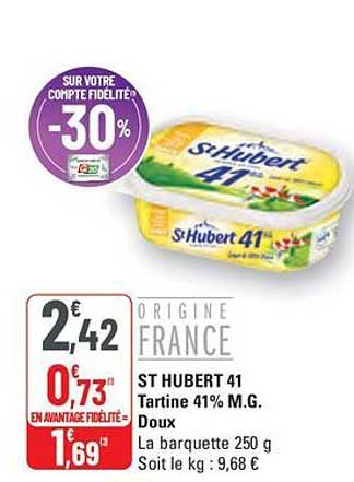 ST HUBERT 41 Tartine 41% M.G. Doux