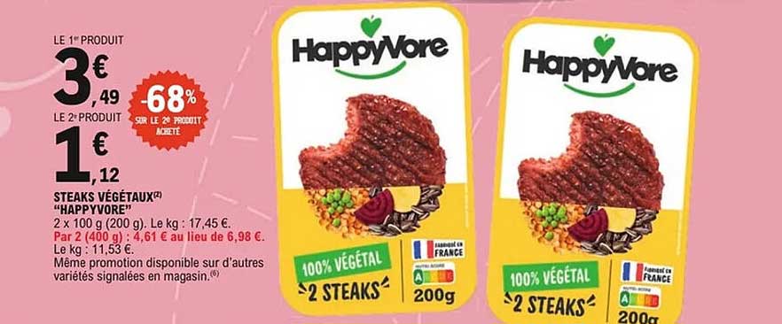 STEAKS VÉGÉTAUX® "HAPPYVORE"
