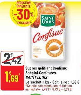 Sucres gélifiant Confisuc Spécial Confitures SAINT LOUIS