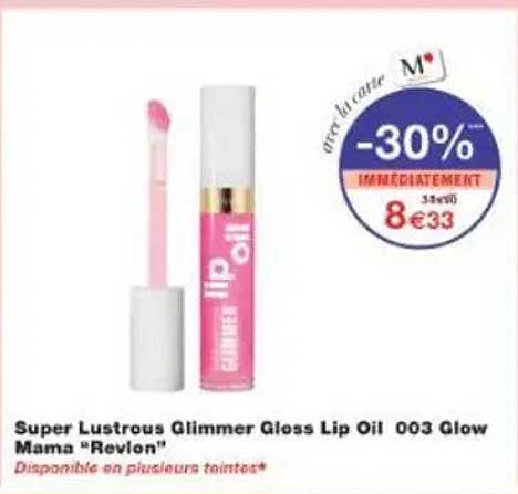 Super Lustrous Glimmer Gloss Lip Oil 003 Glow Mama “Revlon”