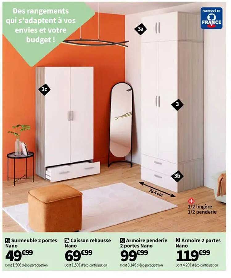 Surmeuble 2 portes Nano