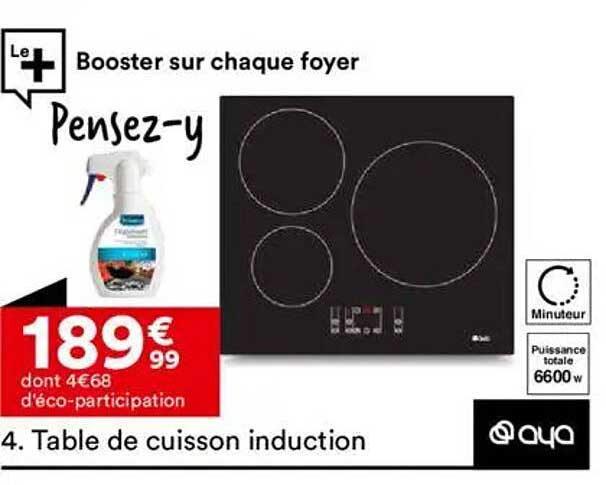 Table de cuisson induction