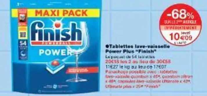 Tablettes lave-vaisselle Power Plus "Finish"
