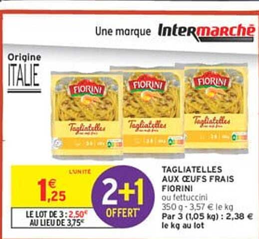 TAGIATELLES AUX ŒUFS FRAIS FIORINI