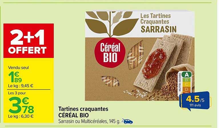 Tartines craquantes CÉRÉAL BIO