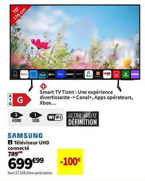 Téléviseur UHD connecté