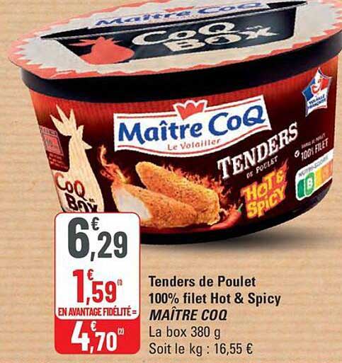 Tenders de Poulet 100% filet Hot & Spicy