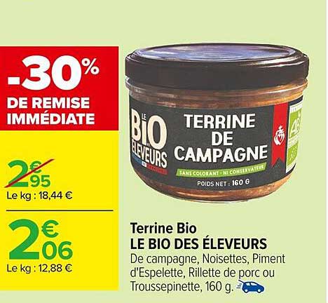 Terrine Bio LE BIO DES ÉLEVEURS