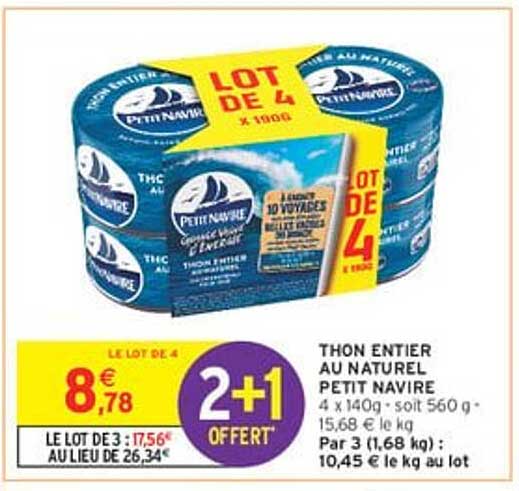 THON ENTIER AU NATUREL PETIT NAVIRE