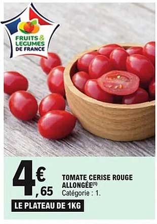 TOMATE CERISE ROUGE ALLONGÉE